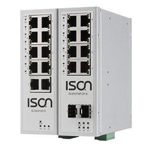 Foto Switches PoE Layer 2 no gestionados de diez puertos para entornos industriales.